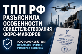 ТПП РФ разъяснила особенности свидетельствования форс-мажоров